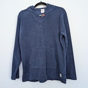 Birdwell Beach Britches Baja Terry Cloth Hoodie Sz M Blue Beach Pool